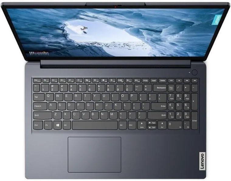 Lenovo IdeaPad 1 15″ (Ryzen 5) 82VG00WXUS, keyboard and touchpad view