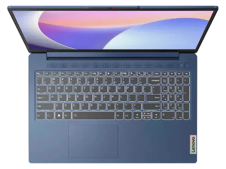 Lenovo IdeaPad Slim 3 82XB00BMUS, keyboard and touchpad view