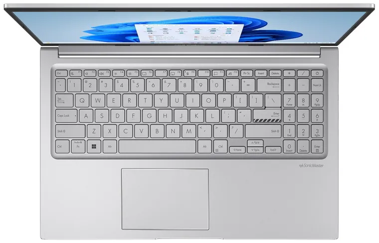 ASUS Vivobook 15 F1504VAP-WH56-D, keyboard and touchpad view