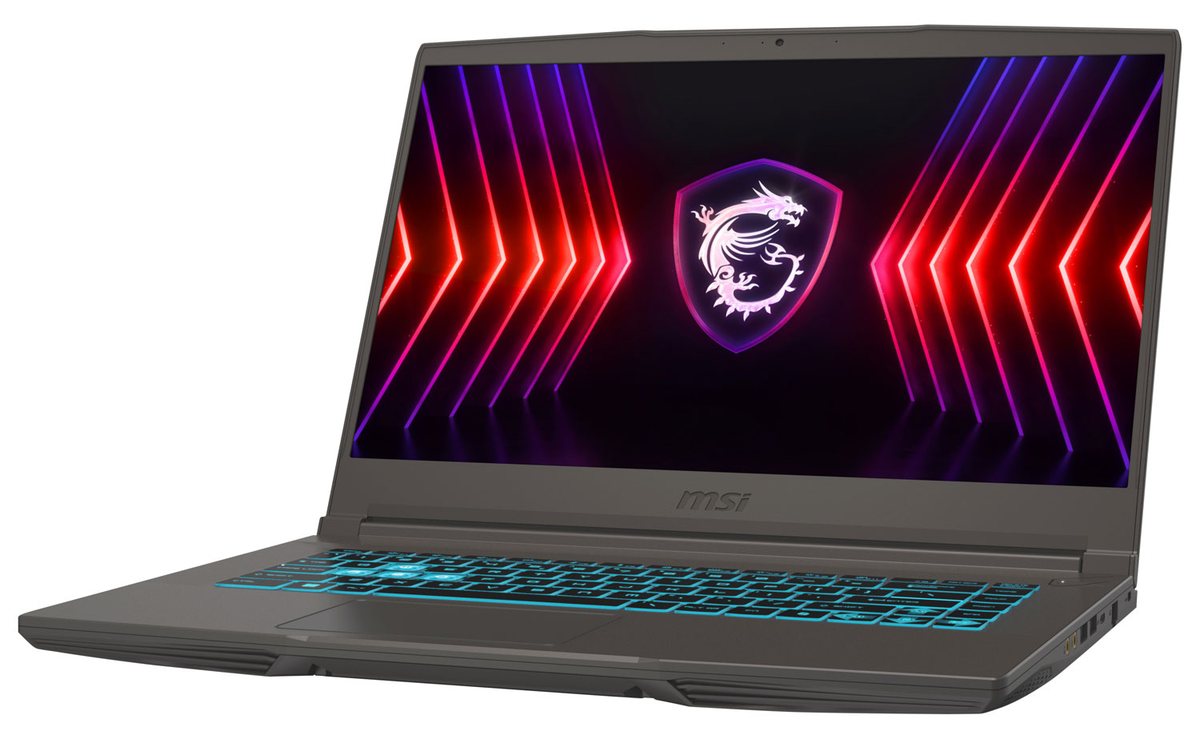 MSI Thin 15 B13UC-1000US, Front and right side