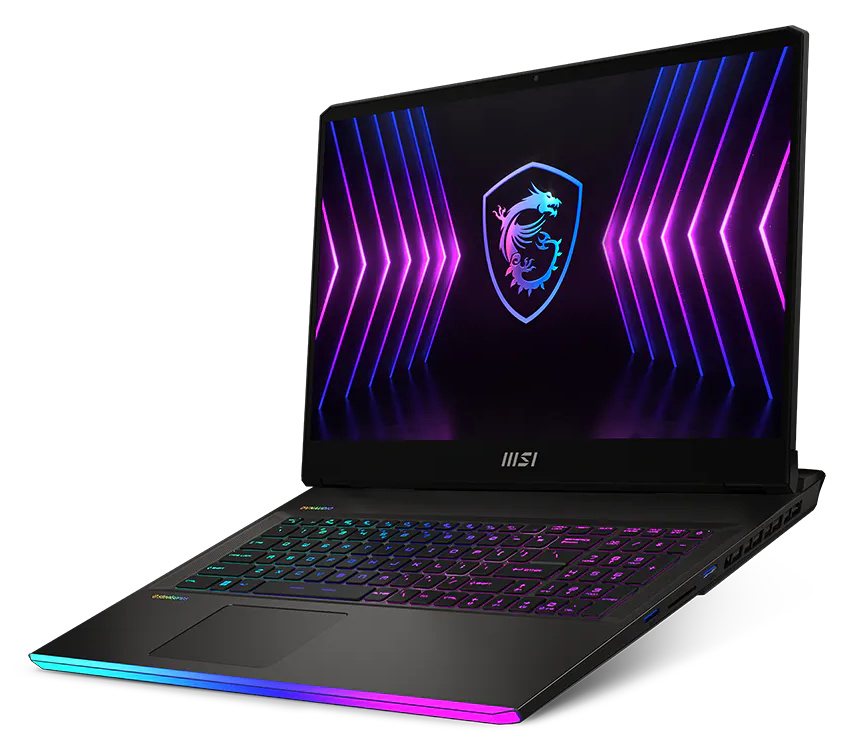 MSI Raider GE77 HX 12UHS, Front and right side