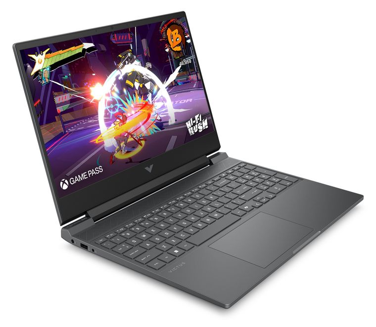 HP Victus 15 15-fa2709wm, Front-left three-quarter view