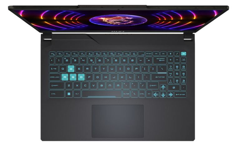 MSI Cyborg 15 A12VF-272US, Keyboard and palm-rest view