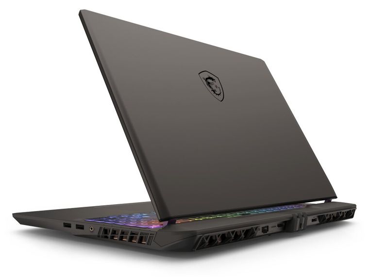MSI Vector A16 HX A8WHG-004US, Rear-left and lid view