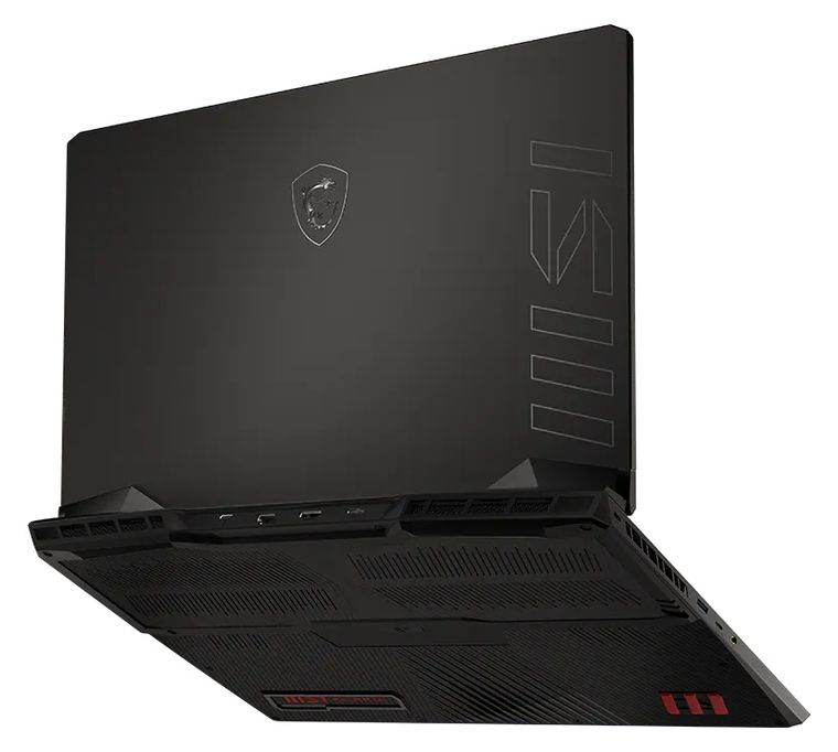 MSI Raider GE77 HX 12UHS, Rear and underside view