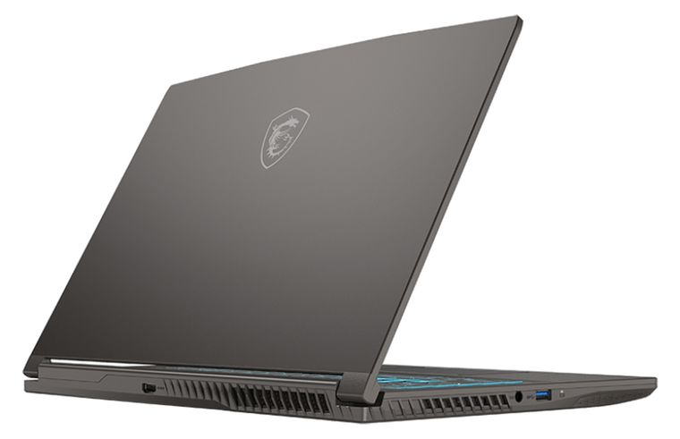 MSI Thin 15 — RTX 4050 B13VE-3023US / B13VE-3030US, Rear-right and lid view