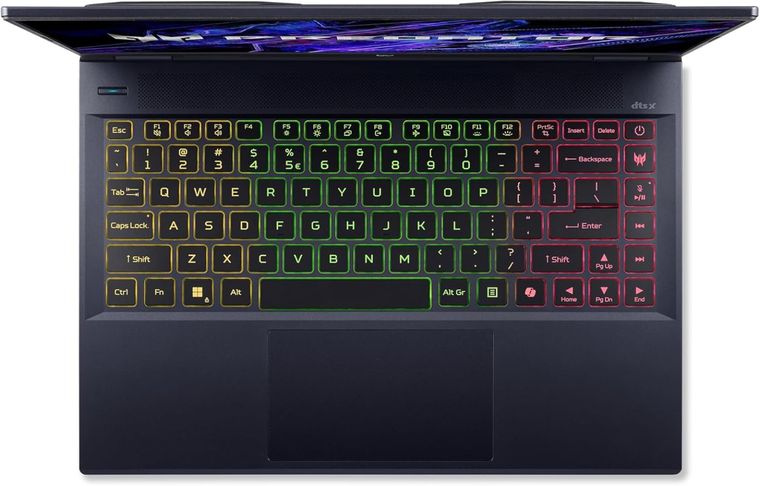 Acer Predator Helios Neo 14 PHN14-51-79UB, Keyboard and palm-rest view