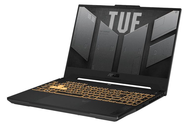 ASUS TUF Gaming F15 FX507VV-WS74, Front-right three-quarter view