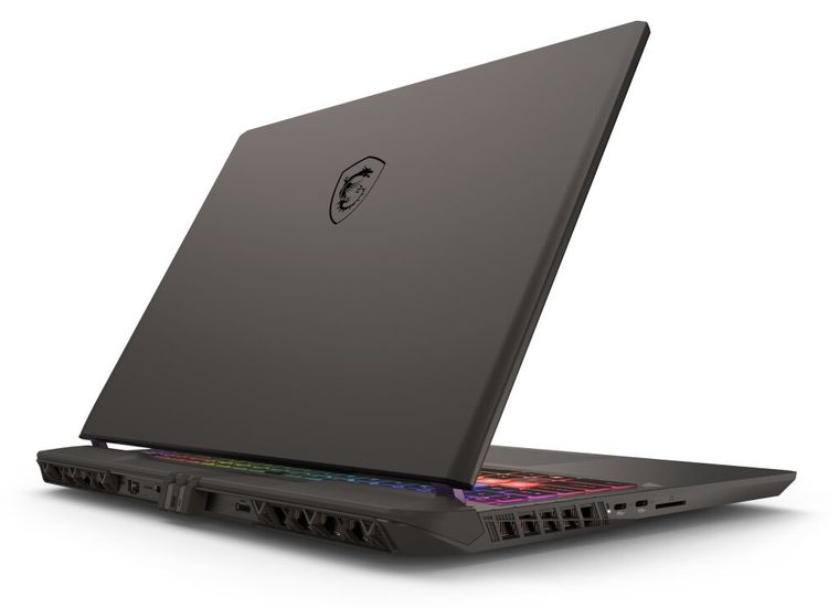 MSI Vector A16 HX A8WHG-004US, Rear-right and lid view